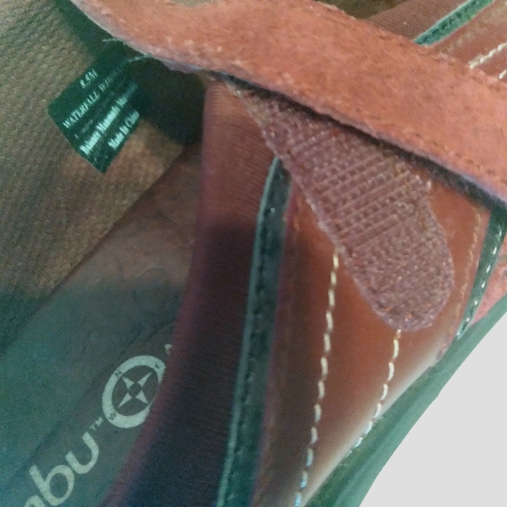 Jambu Burgundy Waterfall All Terra Design Leather‎ Mary Jane Granola Girl Flats - Picture 7 of 11